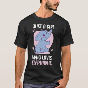 Camiseta Apenas Uma Menina Que Ama Elefantes