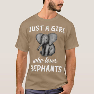 Camiseta Apenas Uma Menina Que Ama Elefantes 2