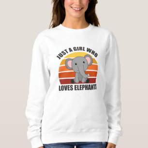 Camiseta Apenas Uma Menina Que Ama Elefantes Animais Fofos 