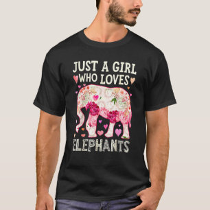 Camiseta Apenas Uma Menina Que Ama Elefantes Elefantes 2022