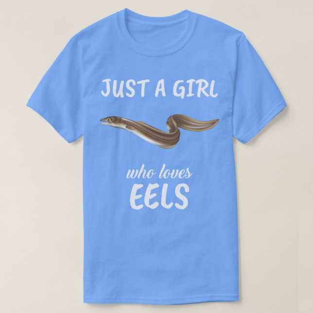 Camiseta Apenas Uma Menina Que Ama Enguias (Frente do Design)