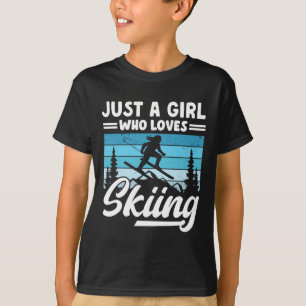 Camiseta Apenas Uma Menina Que Ama Esportes De Inverno Dive