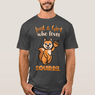 Camiseta Apenas Uma Menina Que Ama Esquilo Japonês Para Esq