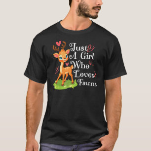 Camiseta Apenas Uma Menina Que Ama Fawns Elk Moose Nature F