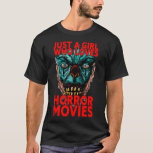 Camiseta Apenas Uma Menina Que Ama Filmes De Horror Palhaço
