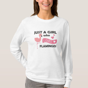 Camiseta Apenas Uma Menina Que Ama Flamingos Cute Animal