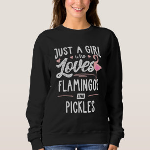 Camiseta Apenas Uma Menina Que Ama Flamingos E Pickles Flam