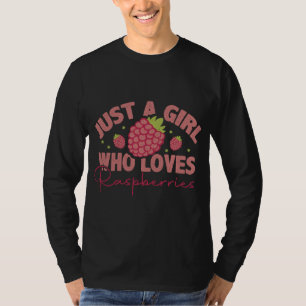 Camiseta Apenas Uma Menina Que Ama Framboesas - Framboesa