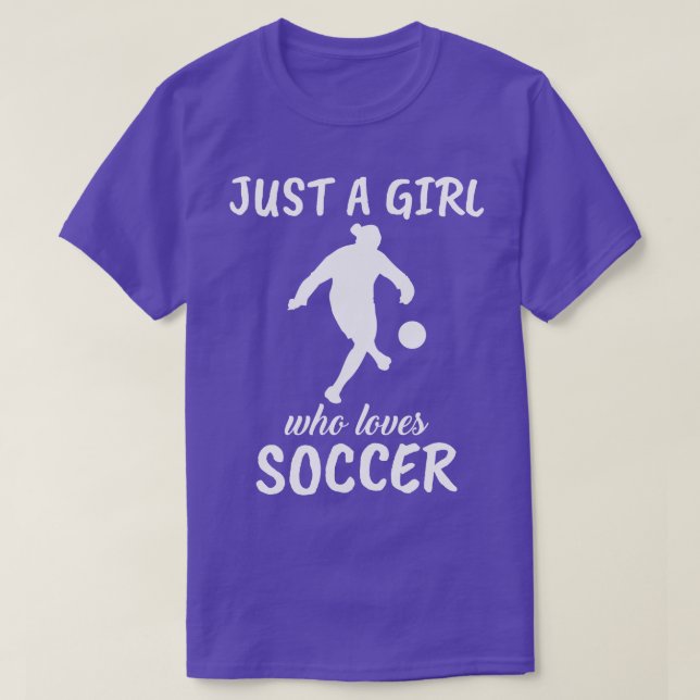 Camiseta Apenas Uma Menina Que Ama Futebol (Frente do Design)