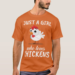 Camiseta Apenas Uma Menina Que Ama Galinha 3