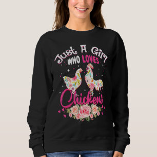 Camiseta Apenas Uma Menina Que Ama Galinha De Aves De Capoe