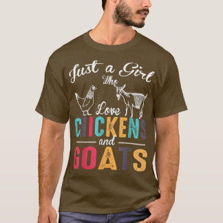 Camiseta Apenas Uma Menina Que Ama Galinhas E Vai Para Um A