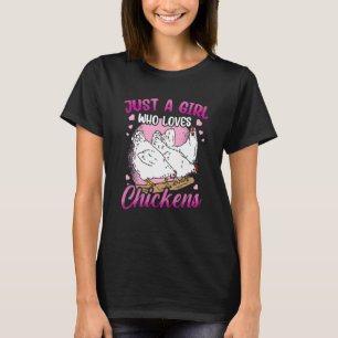 Camiseta Apenas Uma Menina Que Ama Galinhas Fazendeira Gali