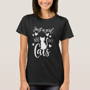 Camiseta Apenas Uma Menina Que Ama Gatinhos Amante De Gatos
