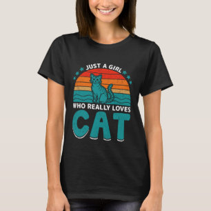 Camiseta Apenas Uma Menina Que Ama Gato
