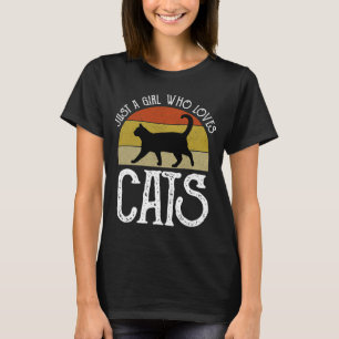 Camiseta Apenas Uma Menina Que Ama Gatos
