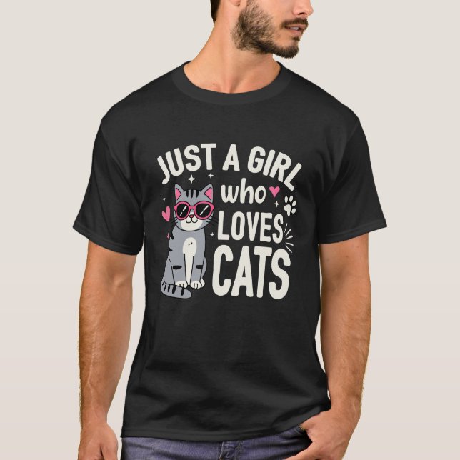 Camiseta Apenas Uma Menina Que Ama Gatos (Frente)