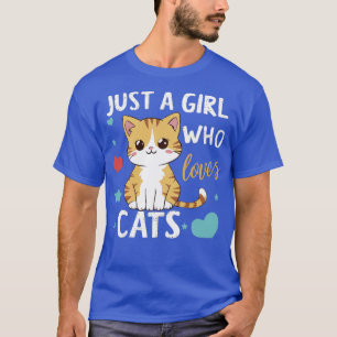 Camiseta Apenas Uma Menina Que Ama Gatos 1