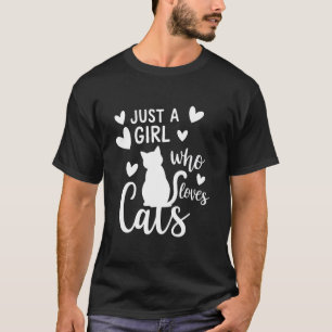 Camiseta Apenas Uma Menina Que Ama Gatos Amante De Gatos