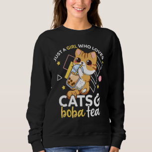 Camiseta Apenas Uma Menina Que Ama Gatos E Boba Tea Neko Bu
