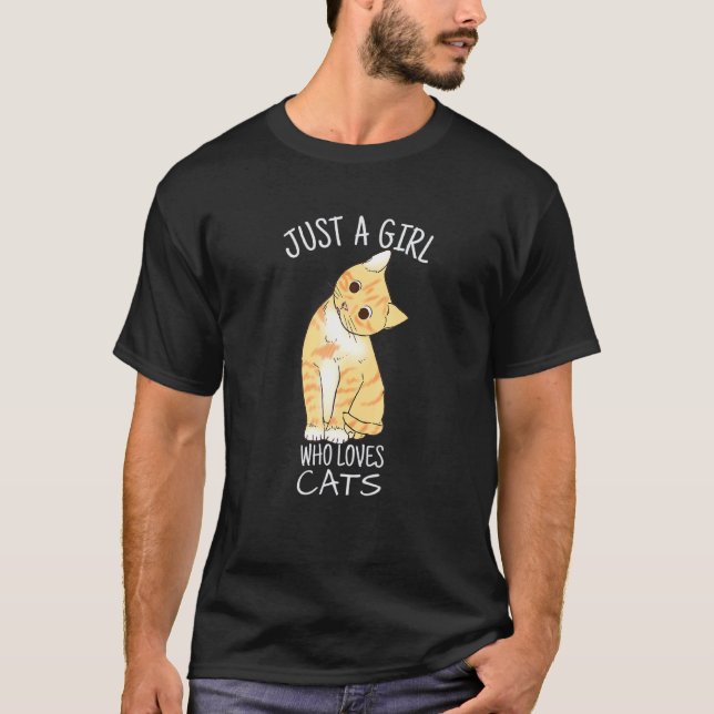Camiseta Apenas Uma Menina Que Ama Gatos Para Gatos (Frente)
