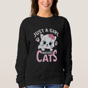 Camiseta Apenas Uma Menina Que Ama Gatos Que Eu Adoro