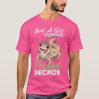 Camiseta Apenas Uma Menina Que Ama Geckos Detidos