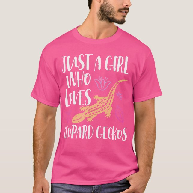 Camiseta Apenas Uma Menina Que Ama Geckos Leopard Lizard Cu (Frente)