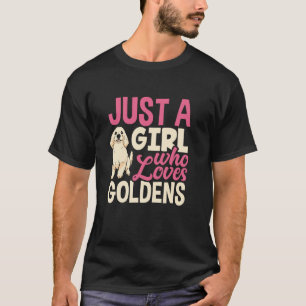 Camiseta Apenas Uma Menina Que Ama Golden Retriever Mãe