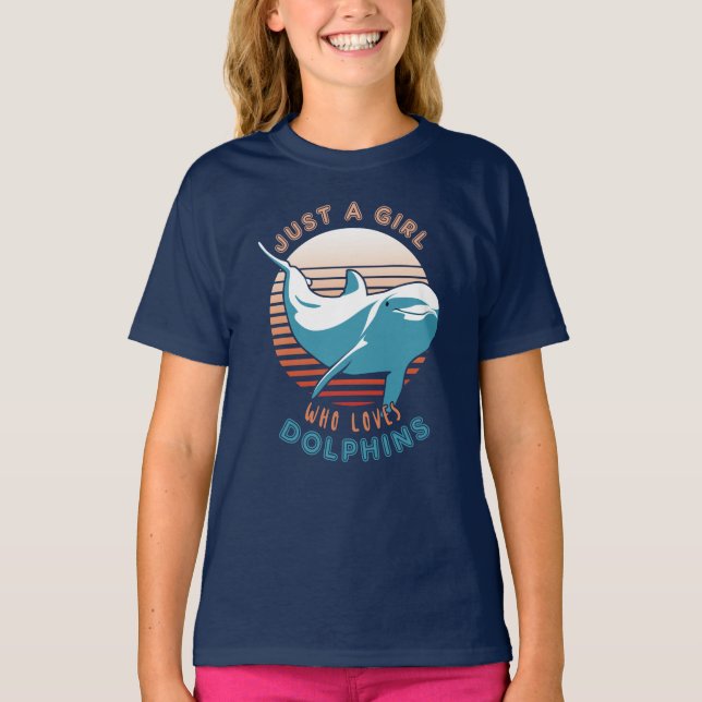 Camiseta Apenas Uma Menina Que Ama Golfinhos (Frente)