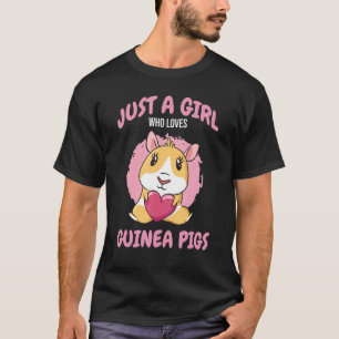 Camiseta Apenas Uma Menina Que Ama Guiné Pigs Mãe Rode Anim