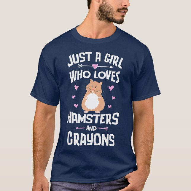 Camiseta Apenas Uma Menina Que Ama Hamsters E Gift-Gift (Frente)