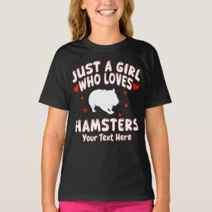 Camiseta Apenas Uma Menina Que Ama Hamsters Personalizado