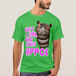 Camiseta Apenas Uma Menina Que Ama Hippos