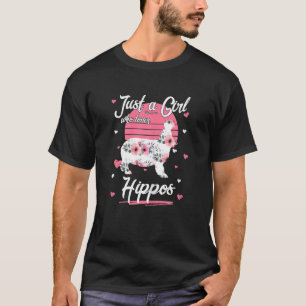 Camiseta Apenas Uma Menina Que Ama Hipposs Cute Hippos Girl