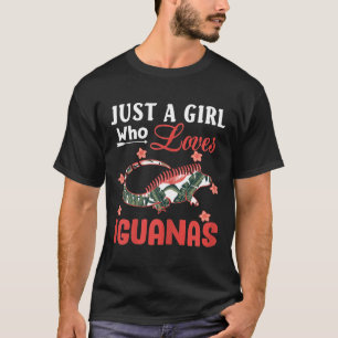 Camiseta Apenas Uma Menina Que Ama Iguanas Animal Para Mulh