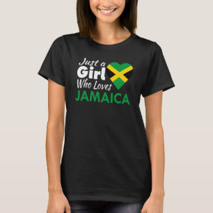 Camiseta Apenas Uma Menina Que Ama Jamaica Souvenirs Jamaic