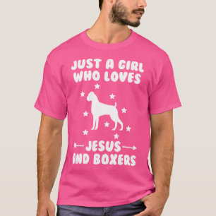 Camiseta Apenas Uma Menina Que Ama Jesus E Cachorros-De-Cam