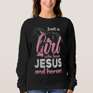Camiseta Apenas Uma Menina Que Ama Jesus E Cavalos Cavalos