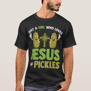 Camiseta Apenas Uma Menina Que Ama Jesus E Pickles Christia