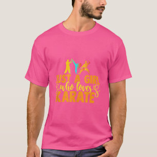 Camiseta Apenas Uma Menina Que Ama Karate Funny Karate