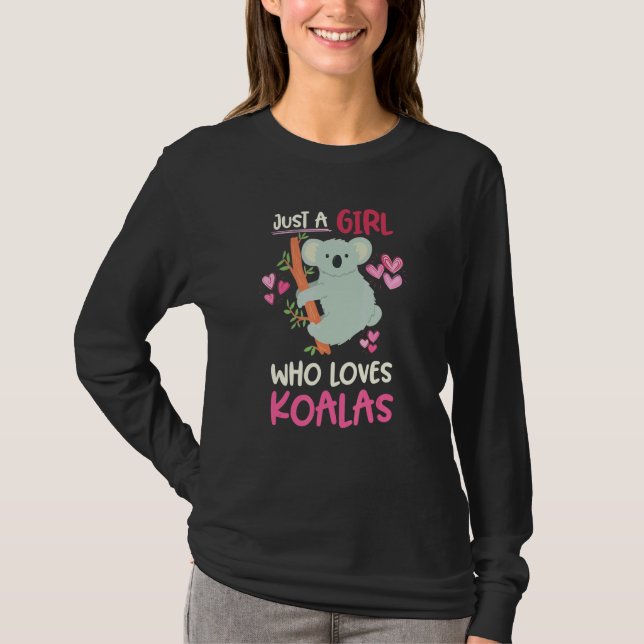 Camiseta Apenas Uma Menina Que Ama Koala (Frente)