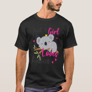 Camiseta Apenas Uma Menina Que Ama Koala Cute Bear