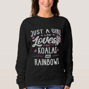 Camiseta Apenas Uma Menina Que Ama Koalas E Rainbows Mulher