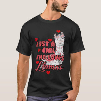 Camiseta Apenas Uma Menina Que Ama Lhamas
