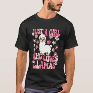 Camiseta Apenas Uma Menina Que Ama Lhamas Amante De Lhamas