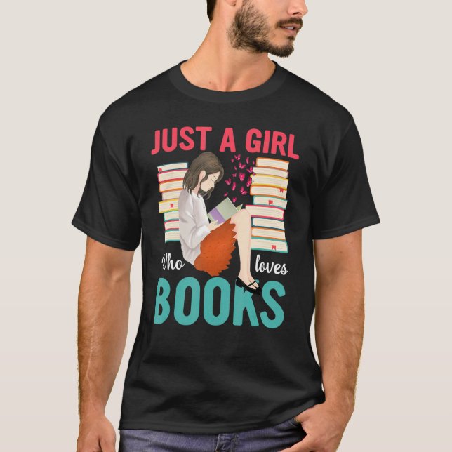 Camiseta Apenas Uma Menina Que Ama Livros (Frente)
