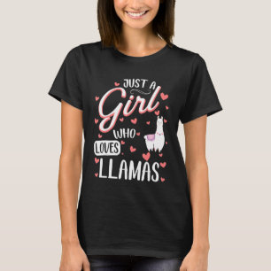 Camiseta Apenas Uma Menina Que Ama Llamas Llama Lover