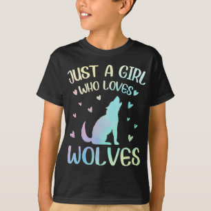Camiseta Apenas Uma Menina Que Ama Lobos
