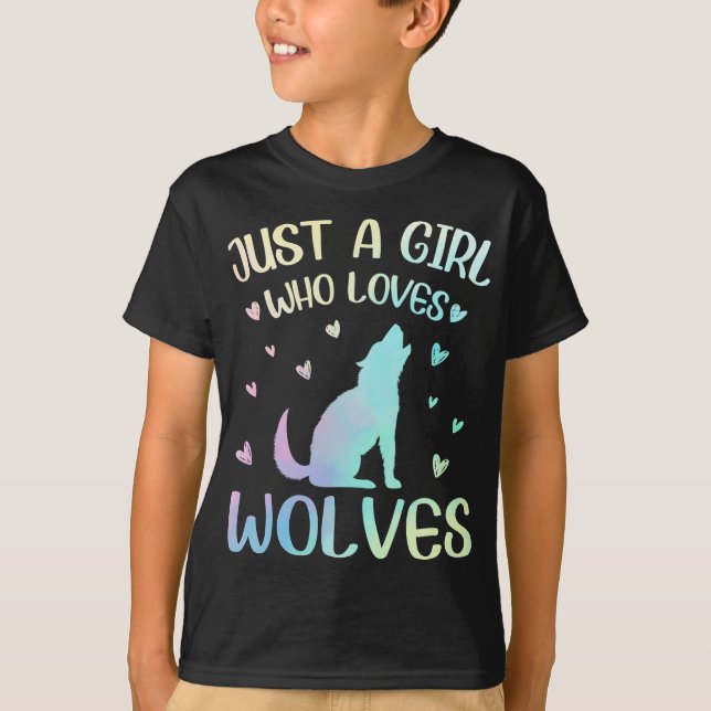 Camiseta Apenas Uma Menina Que Ama Lobos (Frente)